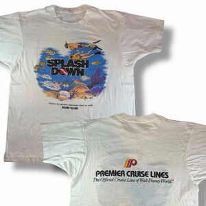 Vintage Premier Cruise Lines Splash Down Shirt Mens Large Disney Bahamas 80s